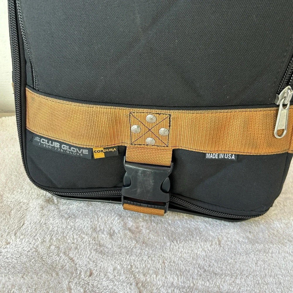 Club Glove Carry-On Rolling Travel Bag Cordura 1000D Nylon Black/Brown 24